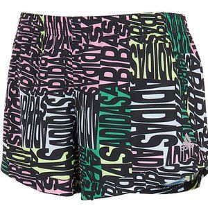 NEW adidas Girls Mid Rise Adjustable Waist Running Short L